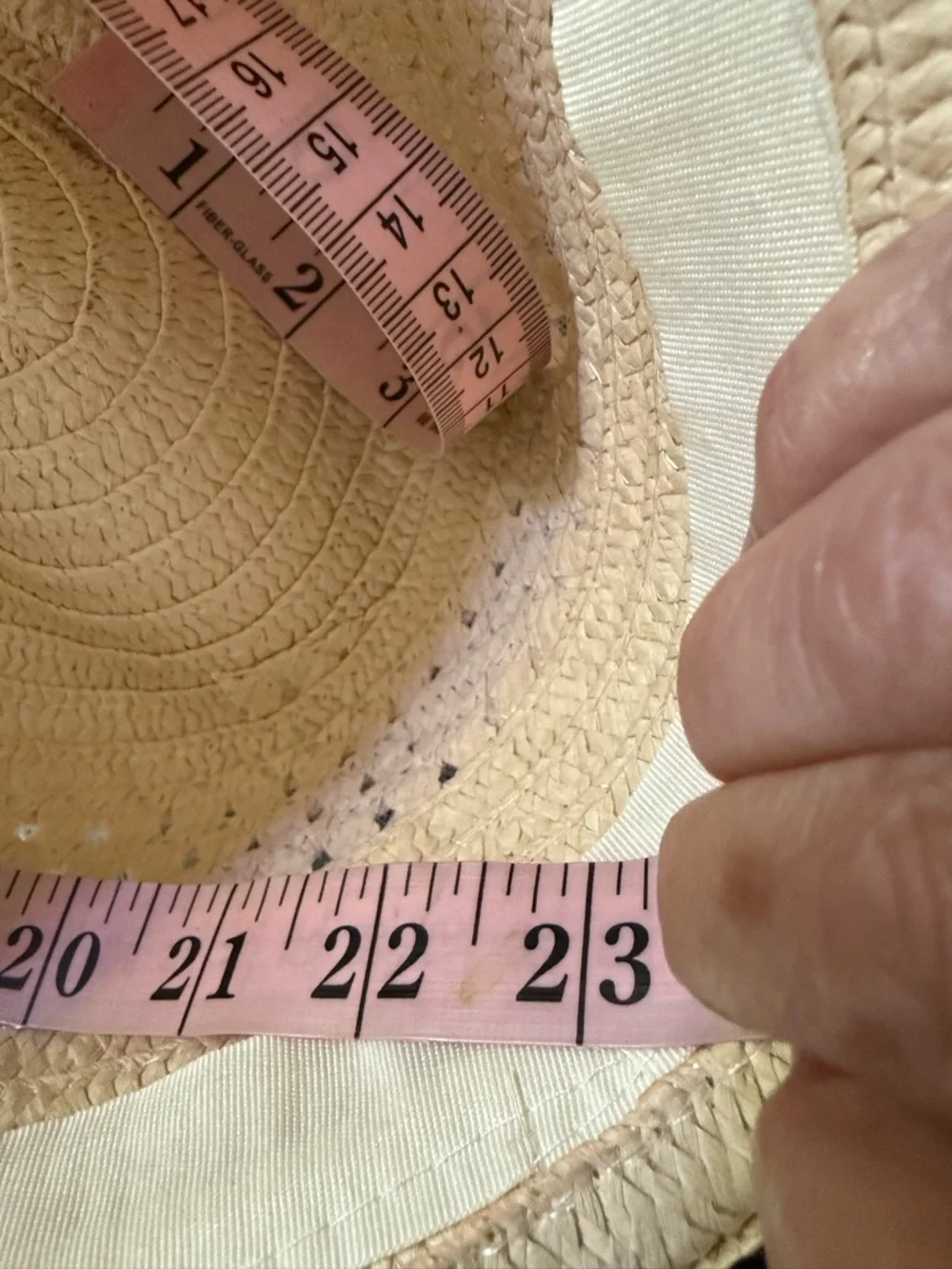 Straw Fedora Upcycled Hat Size Large